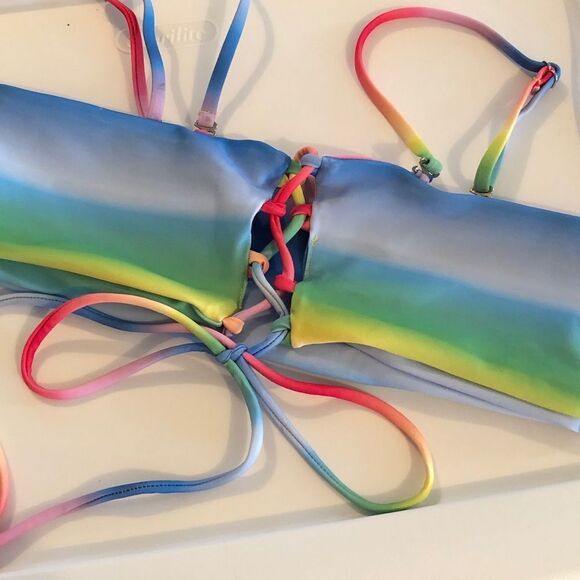 Yira Swim Rainbow Bikini Top nwt - Picture 6 of 7